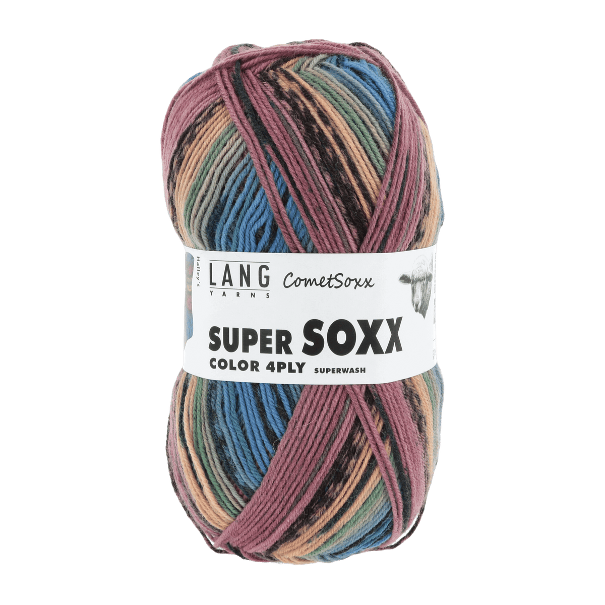 Lang Yarns Sock Yarn Multicolour Dark - Halley's LANGYARNS | Sock Yarn | SUPER SOXX COLOUR | 4-Ply | 901