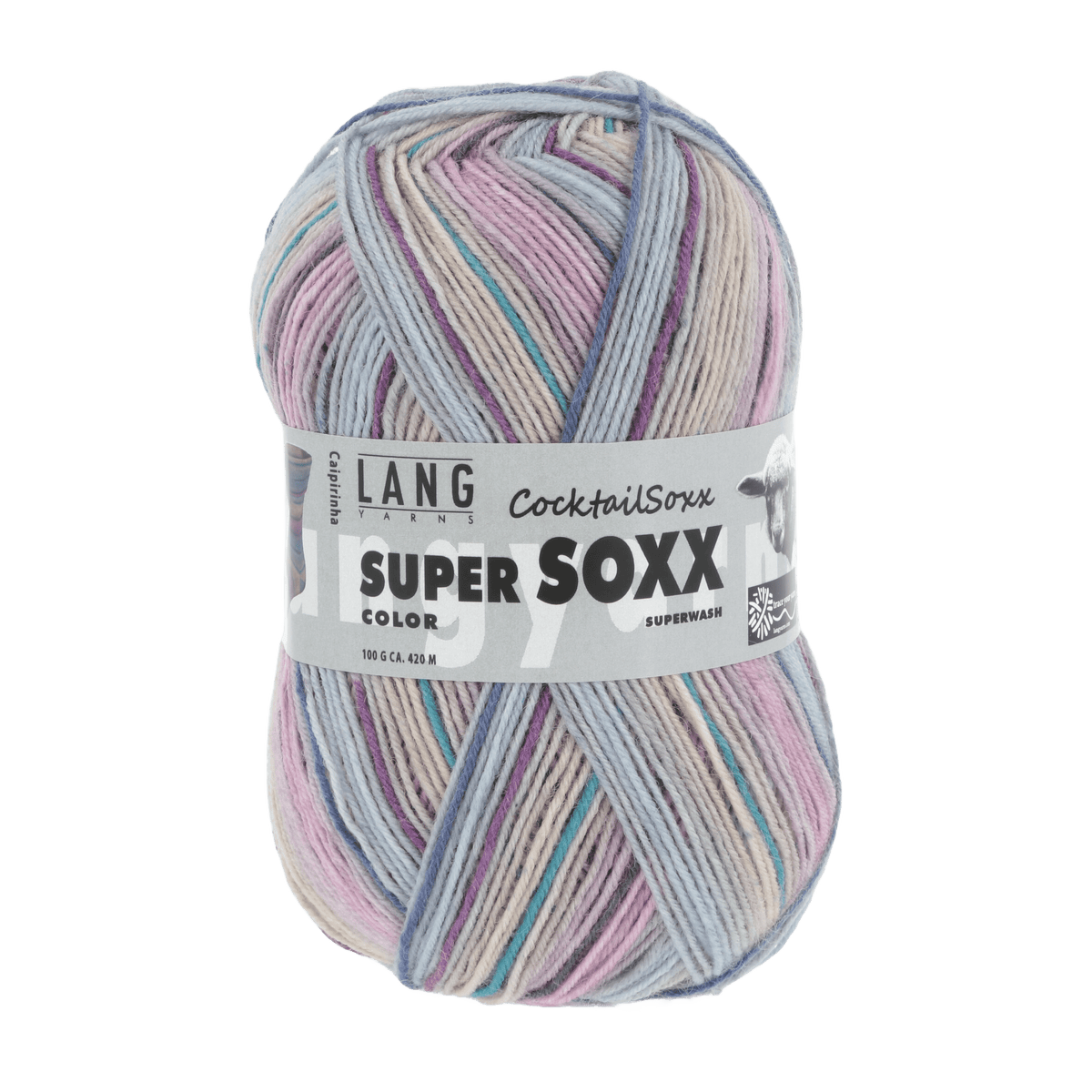 Lang Yarns Sock Yarn Multicolour Green - Caipirinha LANGYARNS | Sock Yarn | SUPER SOXX COLOUR | 4-Ply | 901