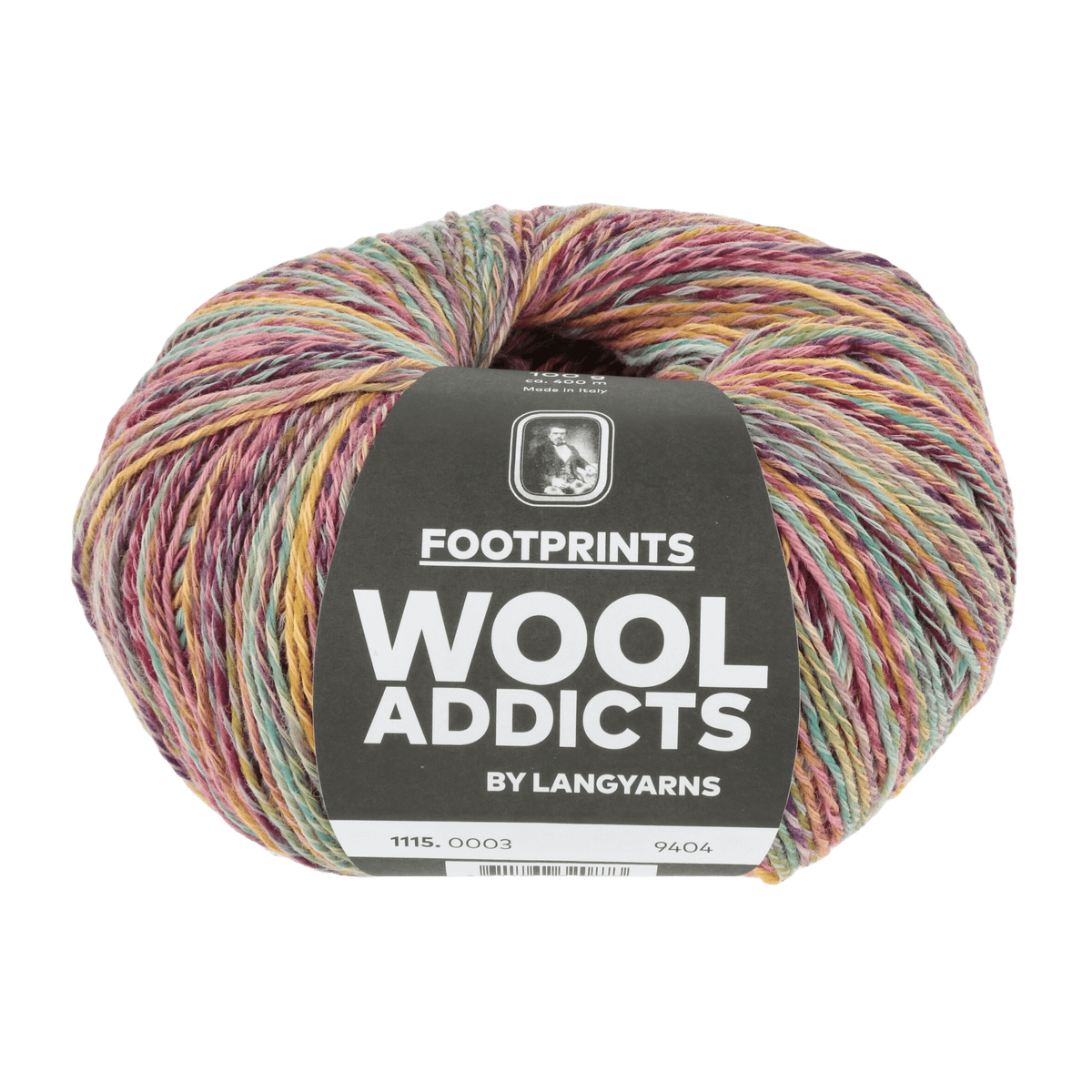 Lang Yarns Sock Yarn Multicolour LANGYARNS | WOOL ADDICTS | Sock Yarn | FOOTPRINTS | 4-Ply | 1115