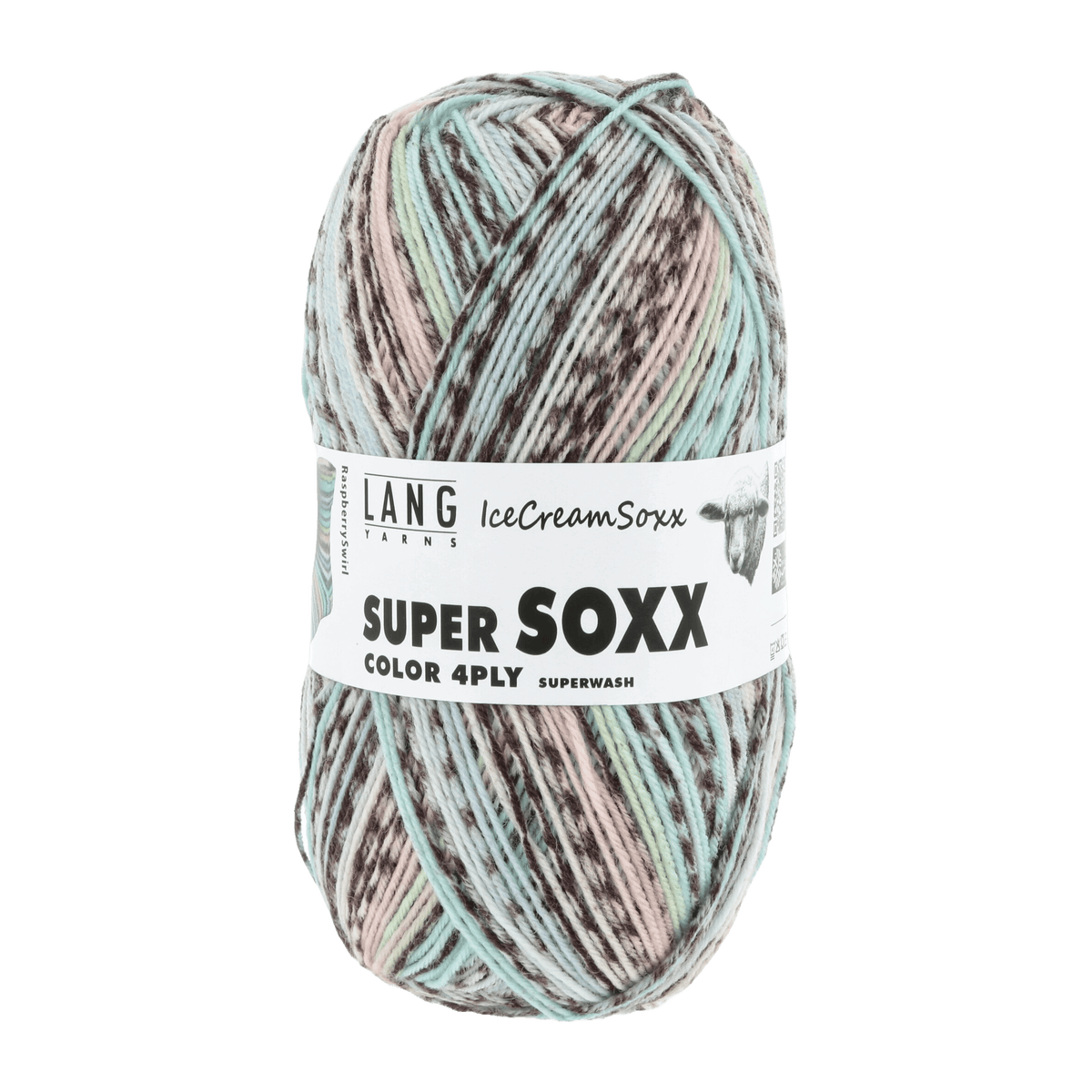 Lang Yarns Sock Yarn Multicolour Pastel - Raspberry Swirl LANGYARNS | Sock Yarn | SUPER SOXX COLOUR | 4-Ply | 901