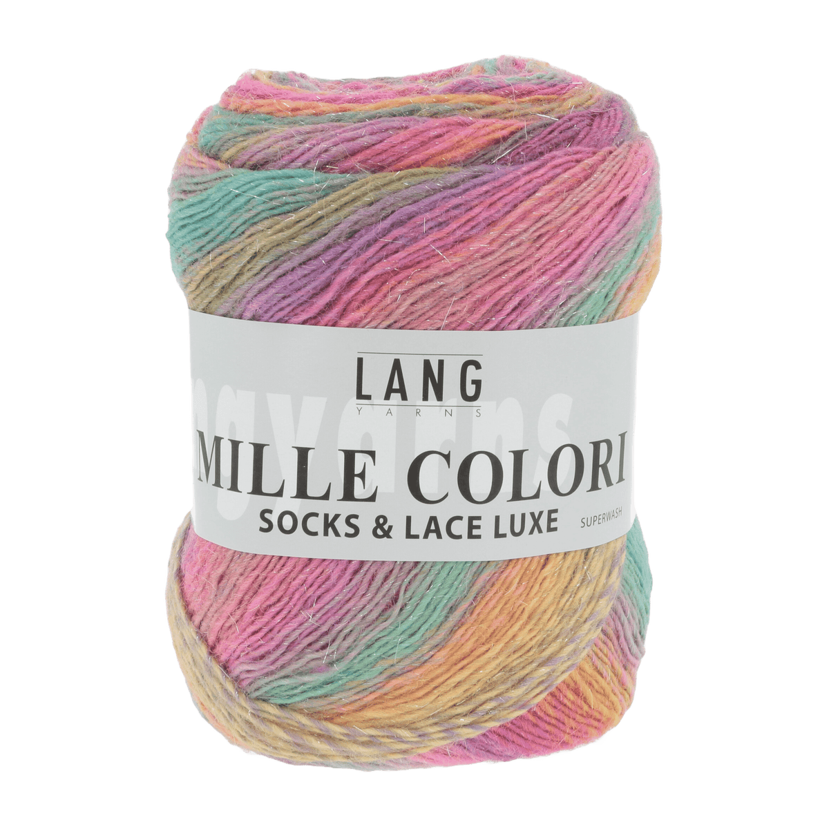 Lang Yarns Sock Yarn Multicolour Pink / Mint / Yellow LANGYARNS | Sock Yarn | MILLE COLORI SOCKS & LACE LUXE | 859