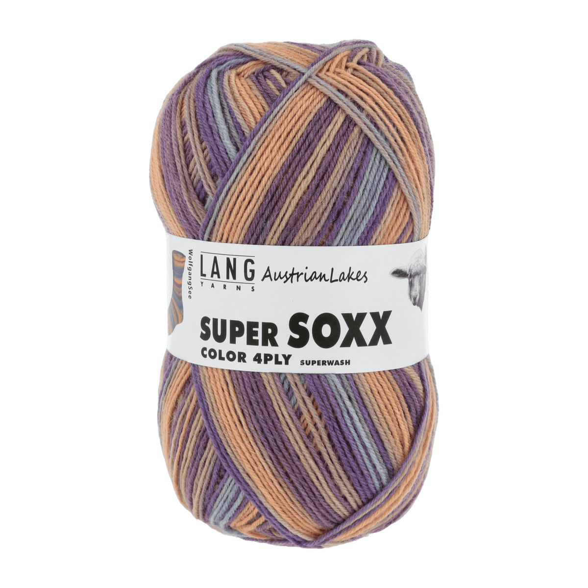 Lang Yarns Sock Yarn Multicolour - Wolfgangsee LANGYARNS | Sock Yarn | SUPER SOXX COLOUR | 4-Ply | 901
