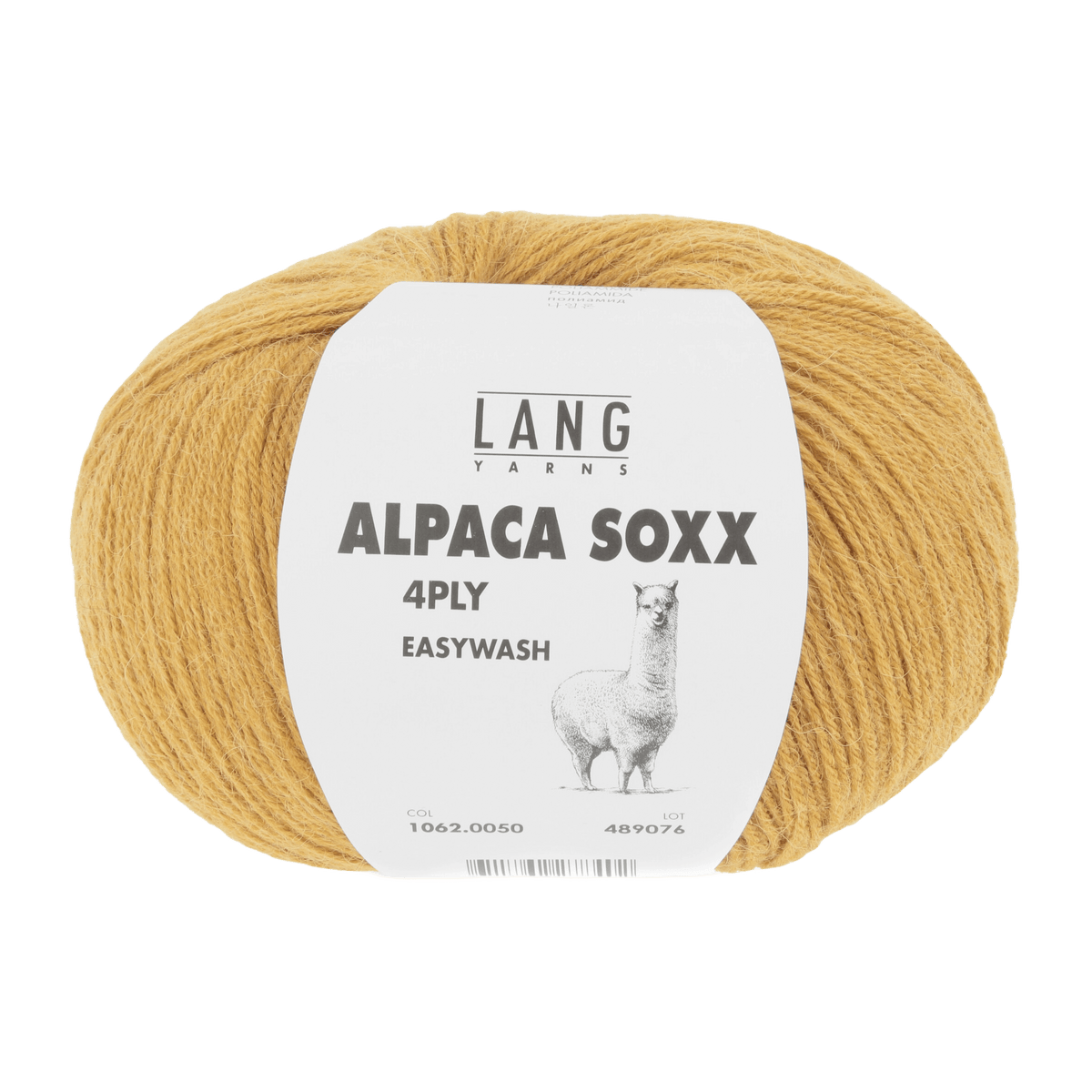 Lang Yarns Sock Yarn Mustard Yellow LANGYARNS | Sock Yarn | Alpaca Soxx | 4-Ply | 1062