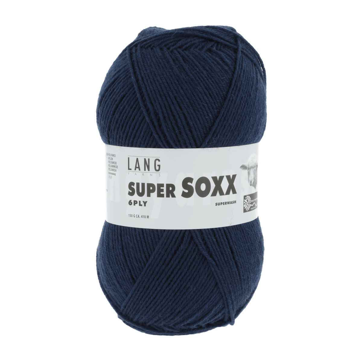 Lang Yarns Sock Yarn Navy LANGYARNS | Sock Yarn | SUPER SOXX | 6-Ply | 907