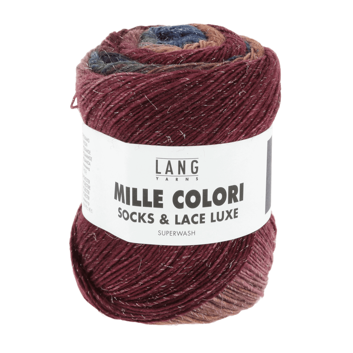 Lang Yarns Sock Yarn Navy / Lilac / Brown LANGYARNS | Sock Yarn | MILLE COLORI SOCKS & LACE LUXE | 859