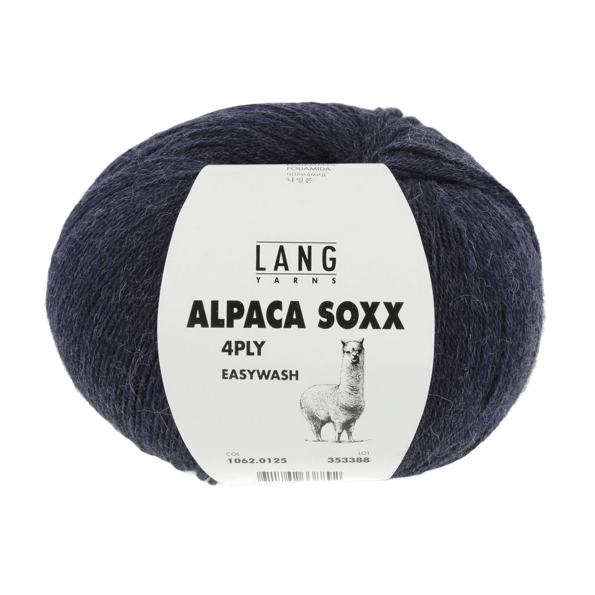 Lang Yarns Sock Yarn Navy Mélange LANGYARNS | Sock Yarn | Alpaca Soxx | 4-Ply | 1062