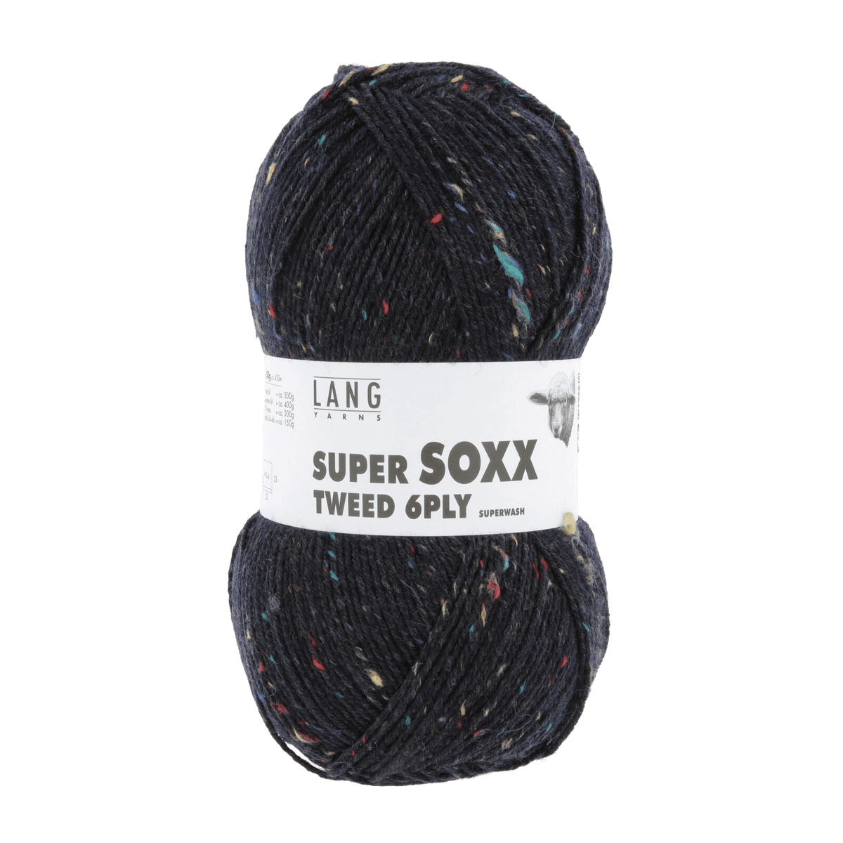 Lang Yarns Sock Yarn Night Blue LANGYARNS | Sock Yarn | SUPER SOXX TWEED | 6-Ply | 1137