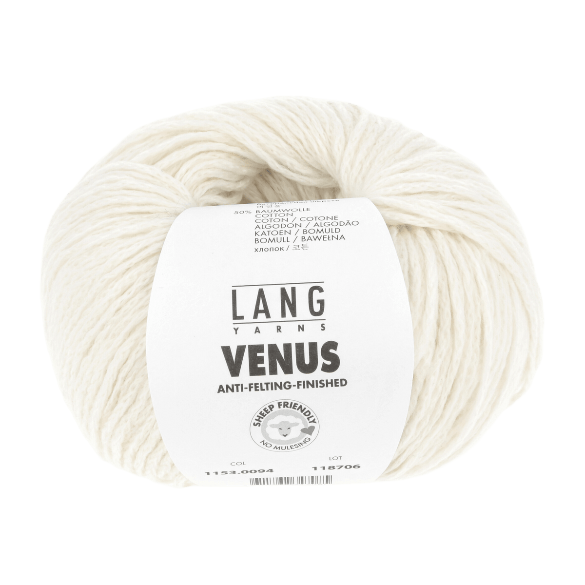 Lang Yarns Sock Yarn Offwhite LANGYARNS | Venus | DK | 1153