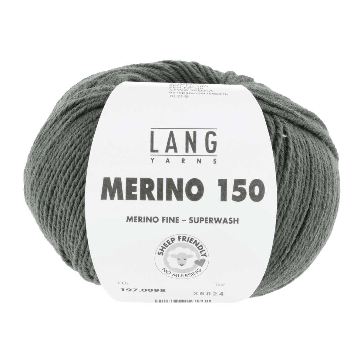 Lang Yarns Sock Yarn Olive LANGYARNS | Merino 150 | Sock / Baby | 197