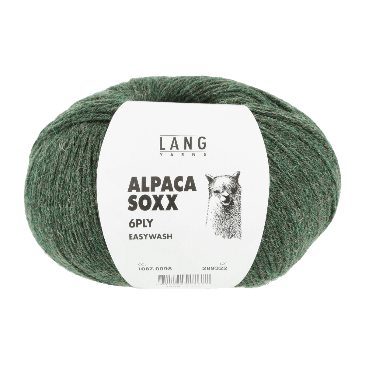Lang Yarns Sock Yarn Olive Mélange LANGYARNS | Sock Yarn | Alpaca Soxx | 6-Ply | 1087
