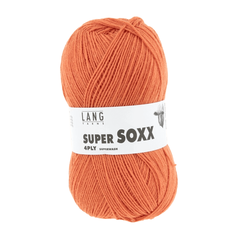 Lang Yarns Sock Yarn Orange LANGYARNS | Sock Yarn | SUPER SOXX | 4-Ply | 642