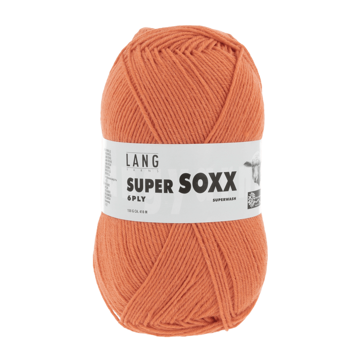 Lang Yarns Sock Yarn Orange LANGYARNS | Sock Yarn | SUPER SOXX | 6-Ply | 907
