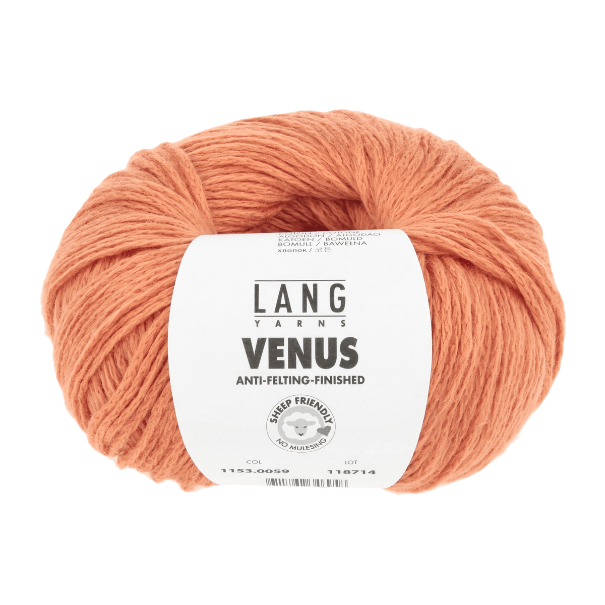 Lang Yarns Sock Yarn Orange LANGYARNS | Venus | DK | 1153