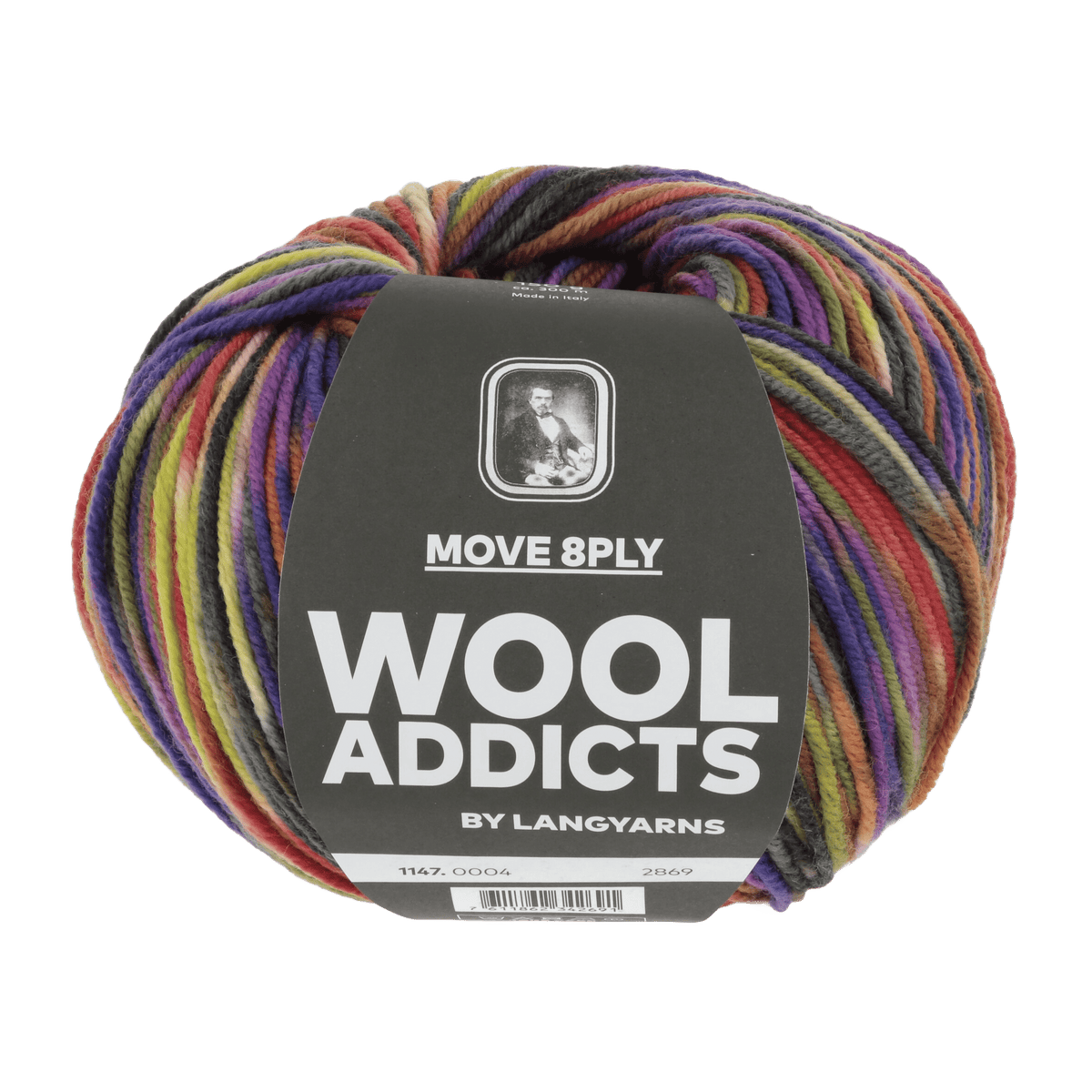 Lang Yarns Sock Yarn Orange / Purple / Brick LANGYARNS | WOOL ADDICTS | Sock Yarn | MOVE | 8-Ply | 1147