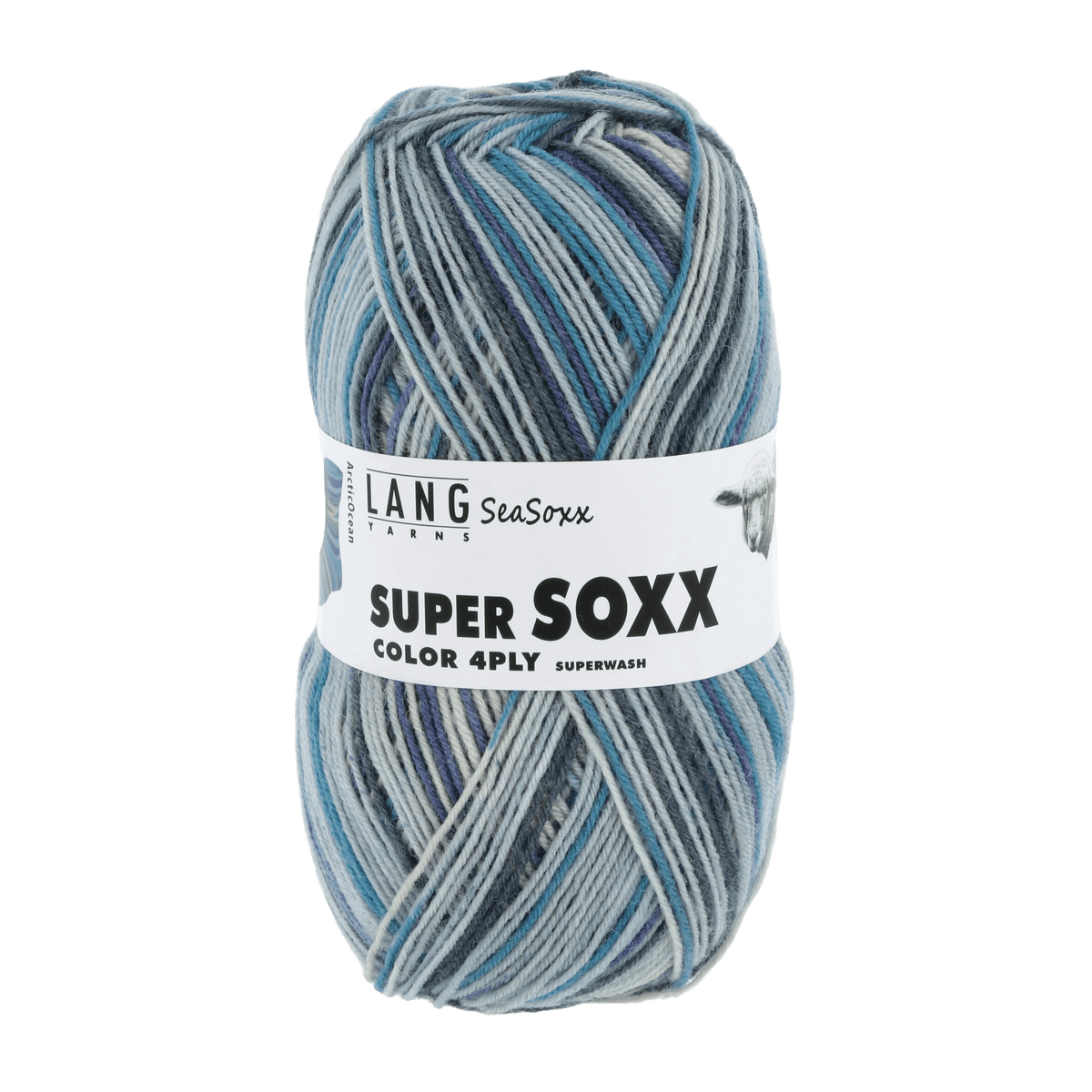 Lang Yarns Sock Yarn Petrol / Rose - Artic LANGYARNS | Sock Yarn | SUPER SOXX COLOUR | 4-Ply | 901