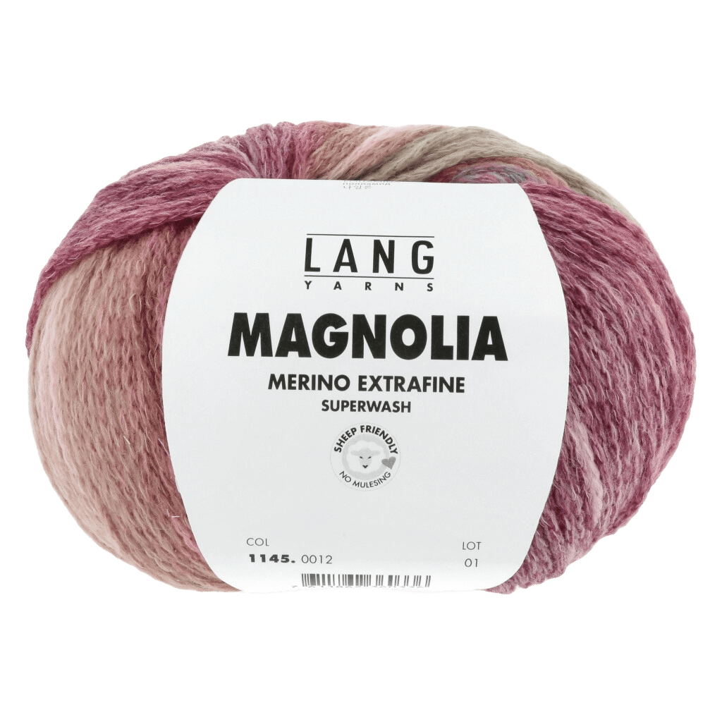 Lang Yarns Sock Yarn Pink / Blue / Brown LANGYARNS | Magnolia | Worsted / Aran | 1145