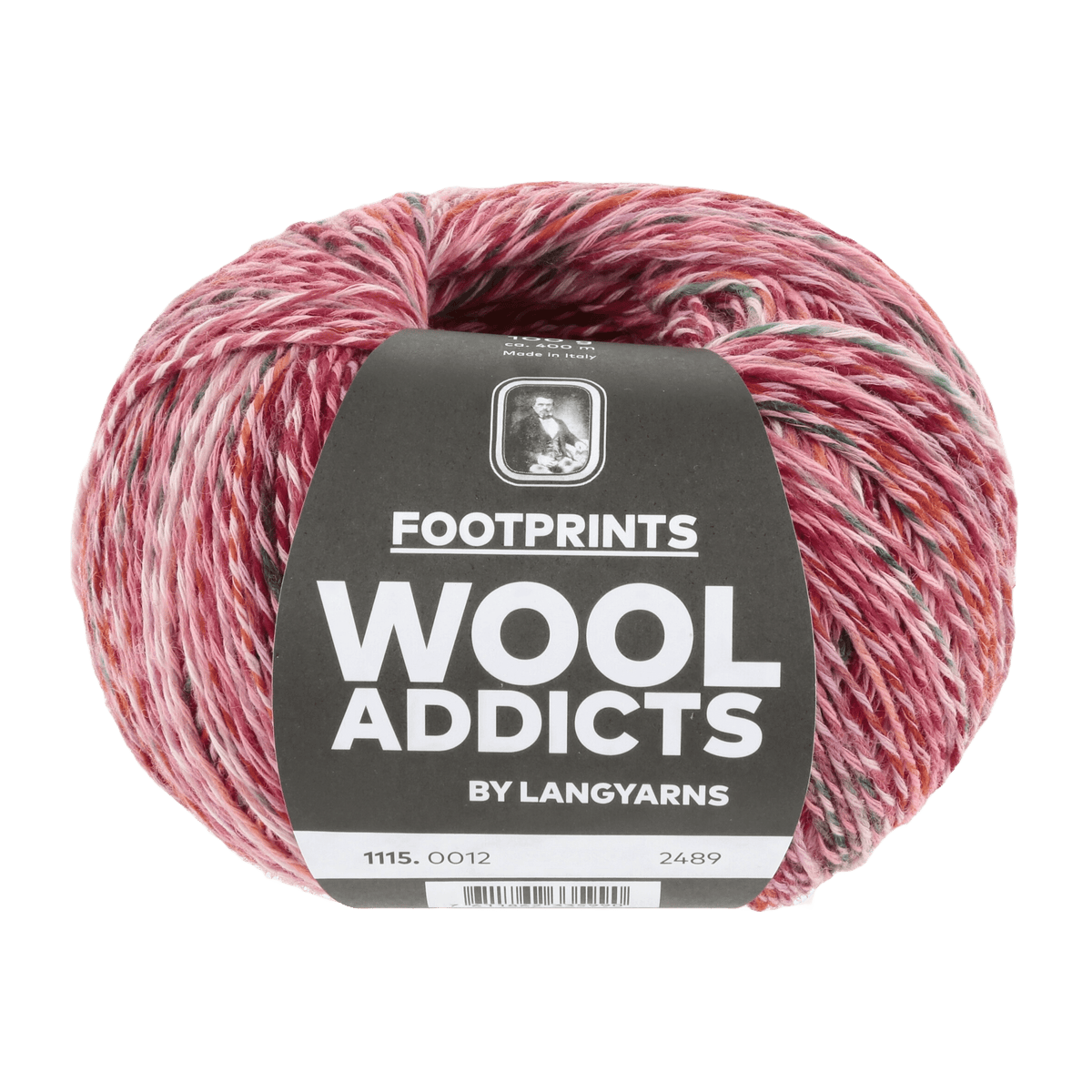 Lang Yarns Sock Yarn Pink / Dark Green / Rose LANGYARNS | WOOL ADDICTS | Sock Yarn | FOOTPRINTS | 4-Ply | 1115