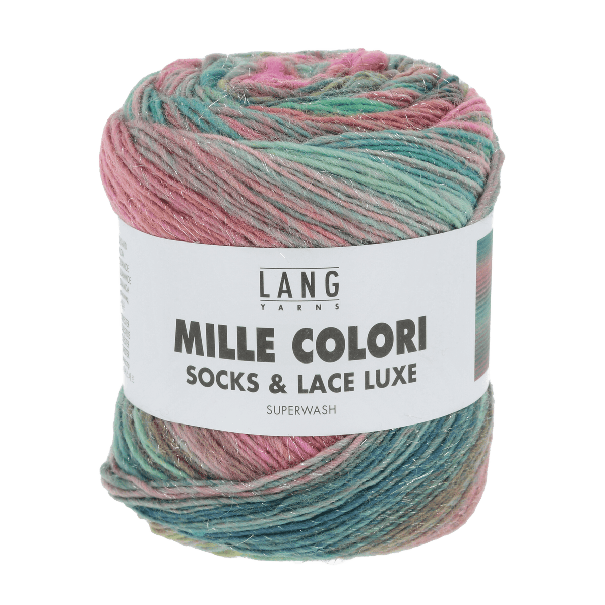 Lang Yarns Sock Yarn Pink / Green / Lilac LANGYARNS | Sock Yarn | MILLE COLORI SOCKS & LACE LUXE | 859