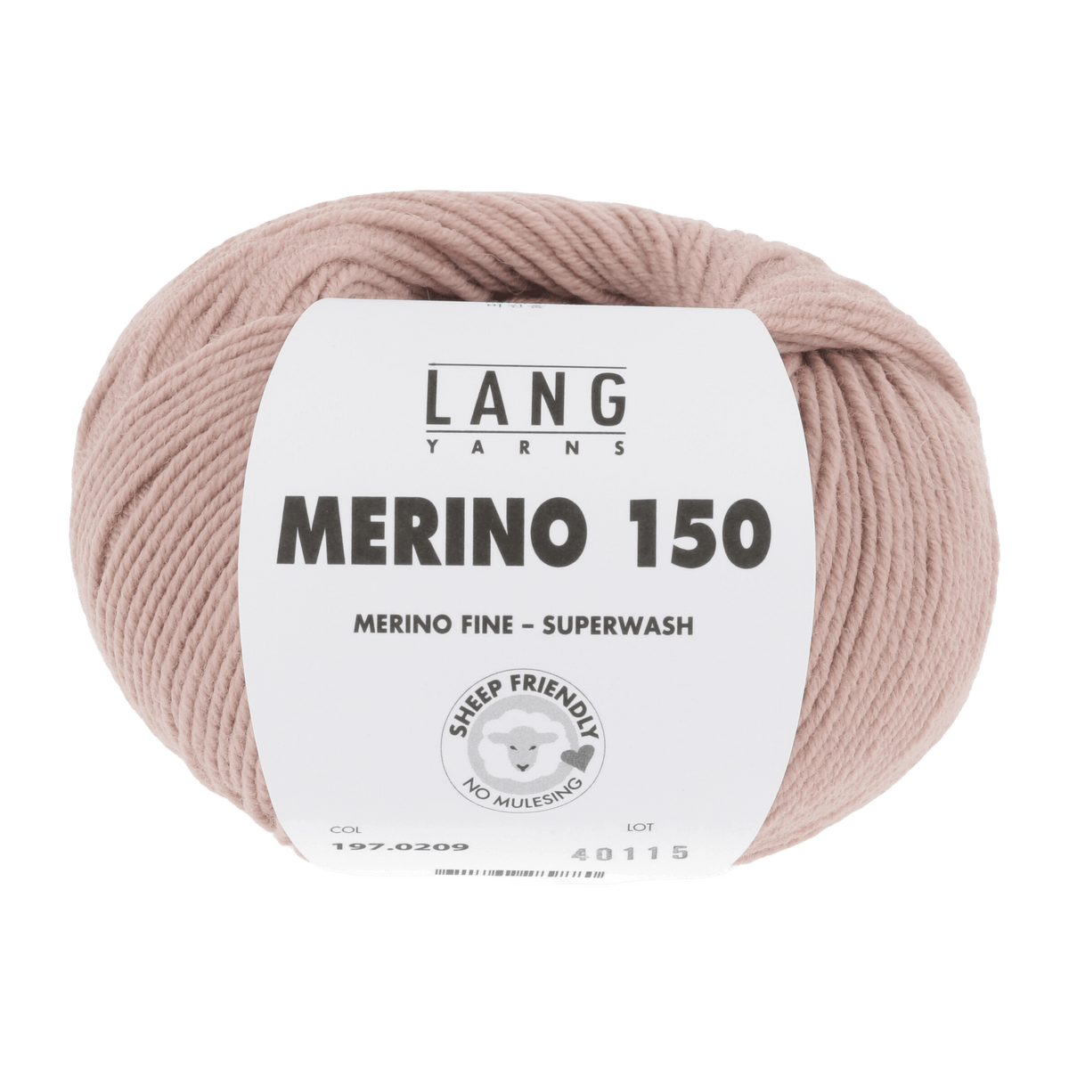 Lang Yarns Sock Yarn Pink Powder LANGYARNS | Merino 150 | Sock / Baby | 197