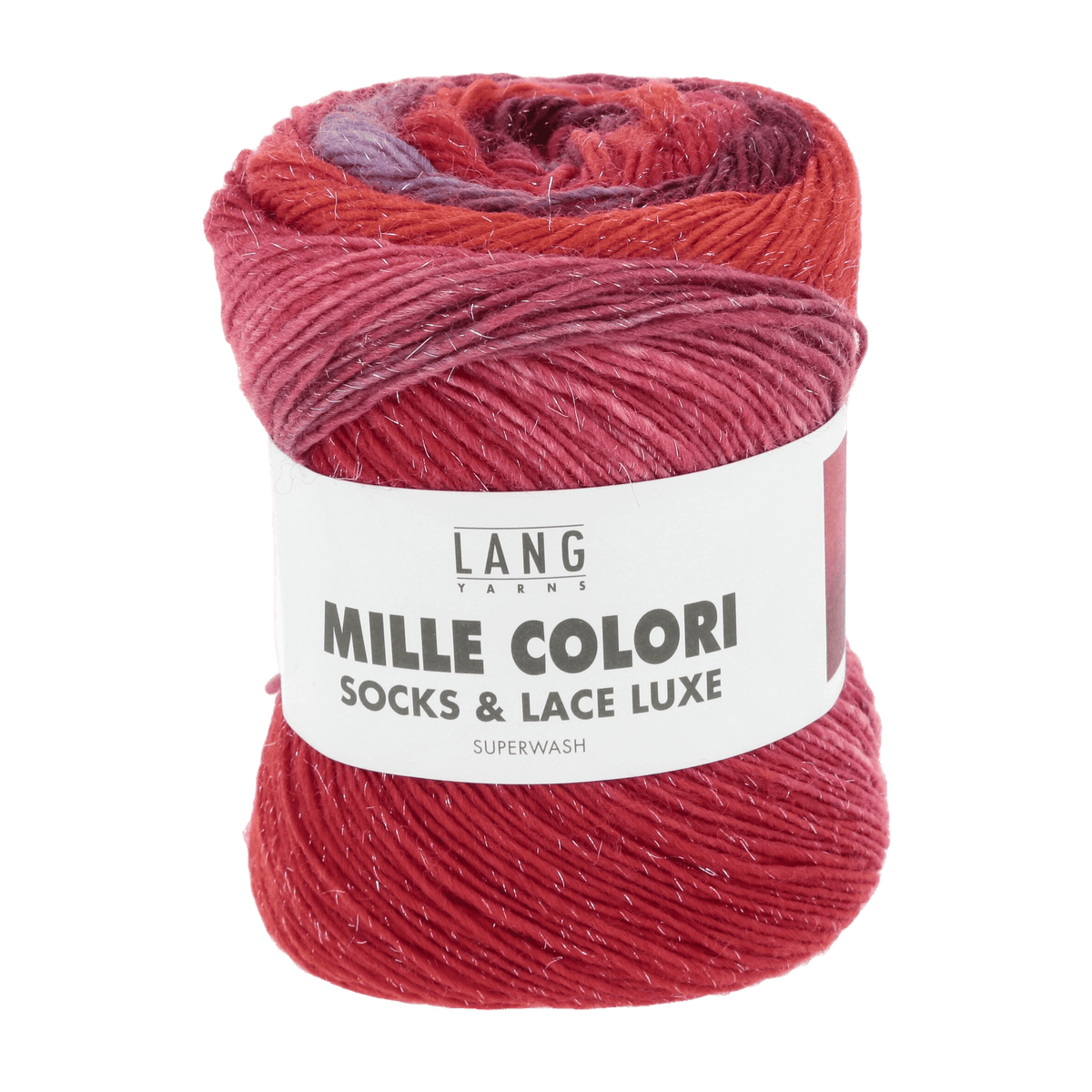 Lang Yarns Sock Yarn Red / Dark Red / Lilac LANGYARNS | Sock Yarn | MILLE COLORI SOCKS & LACE LUXE | 859