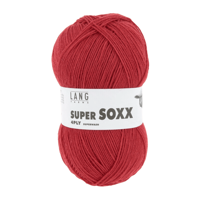 Lang Yarns Sock Yarn Red LANGYARNS | Sock Yarn | SUPER SOXX | 4-Ply | 642