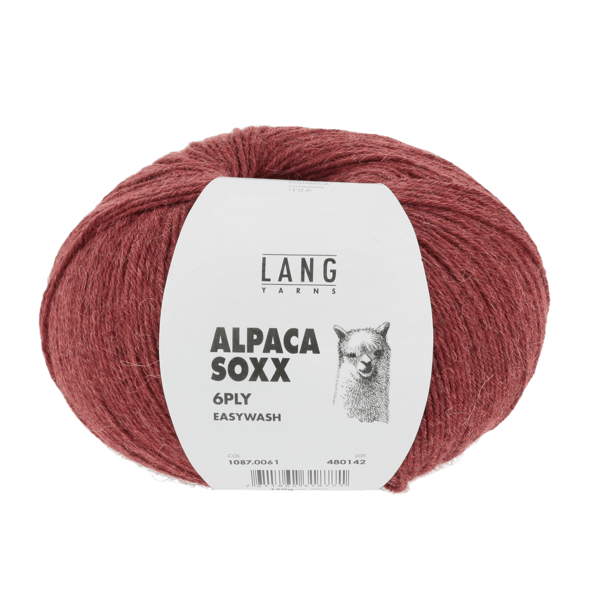 Lang Yarns Sock Yarn Red Mélange LANGYARNS | Sock Yarn | Alpaca Soxx | 6-Ply | 1087
