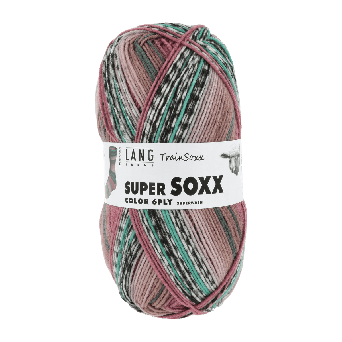 Lang Yarns Sock Yarn Rose LANGYARNS | Sock Yarn | SUPER SOXX COLOUR | 6-Ply | 910