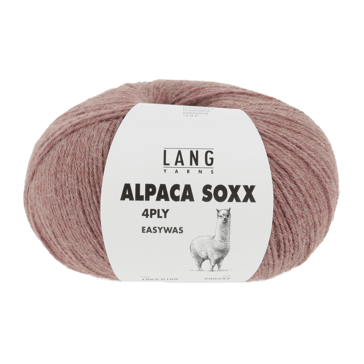 Lang Yarns Sock Yarn Rose Mélange LANGYARNS | Sock Yarn | Alpaca Soxx | 4-Ply | 1062