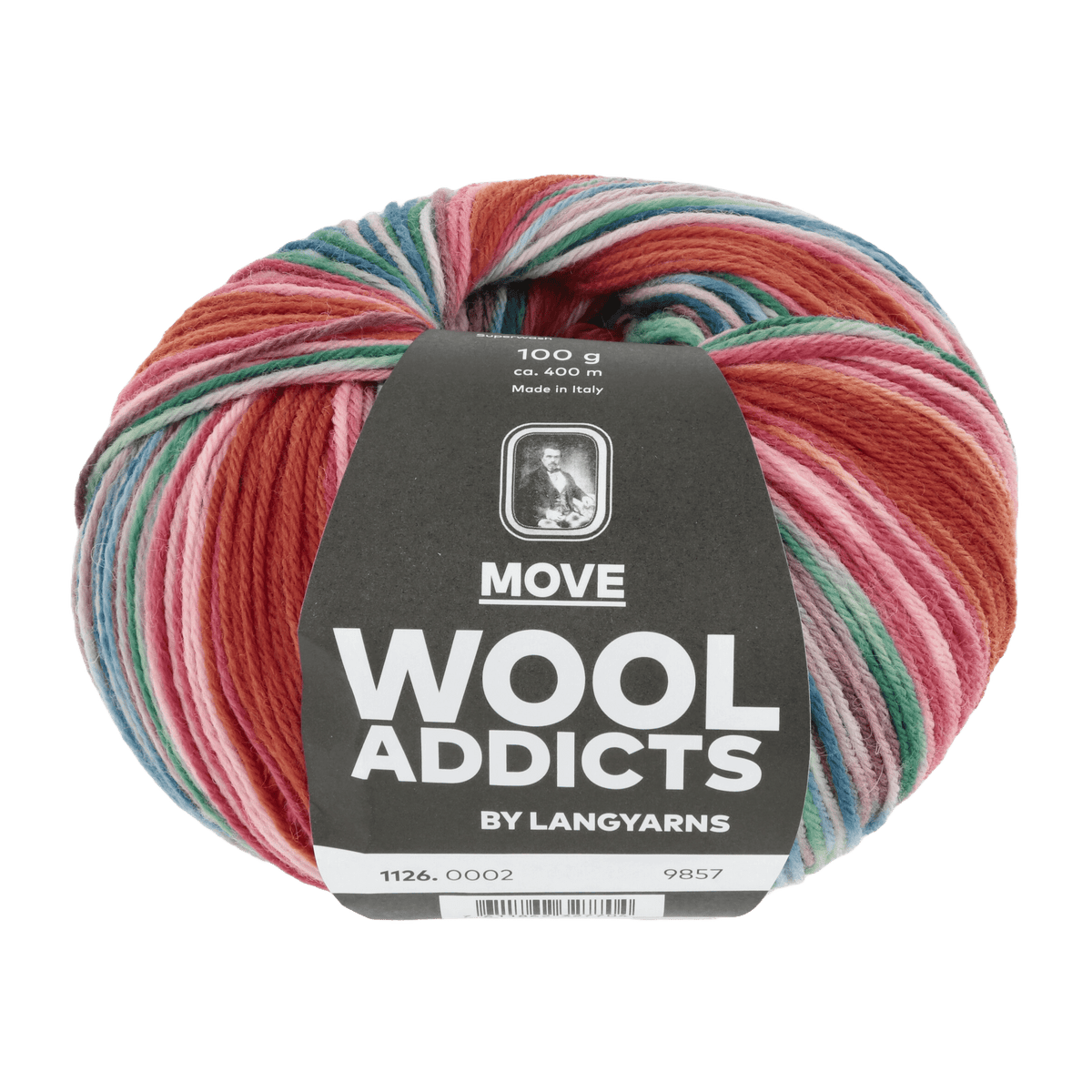 Lang Yarns Sock Yarn Rose / Orange / Blue LANGYARNS | WOOL ADDICTS | Sock Yarn | MOVE | 4-Ply | 1126