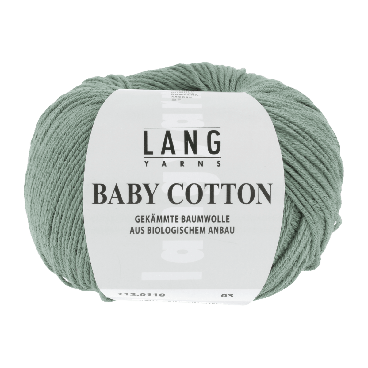 Lang Yarns Sock Yarn Sage LANGYARNS | Baby Yarn | Baby Cotton | 4-Ply | 112