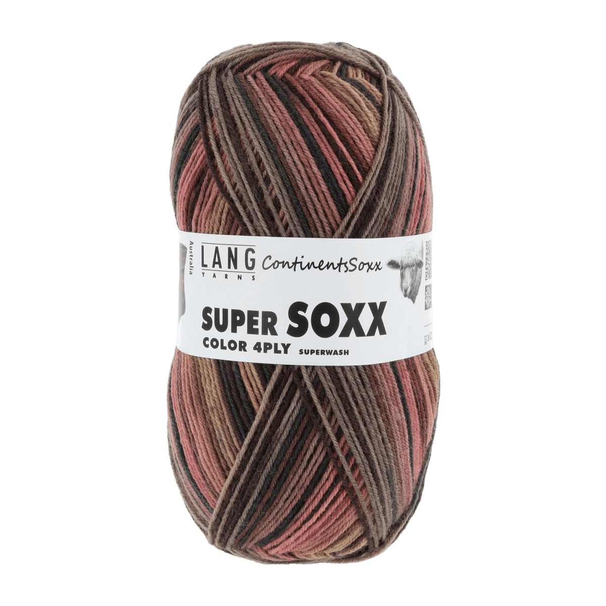 Lang Yarns Sock Yarn Salmon / Beige - Australia LANGYARNS | Sock Yarn | SUPER SOXX COLOUR | 4-Ply | 901