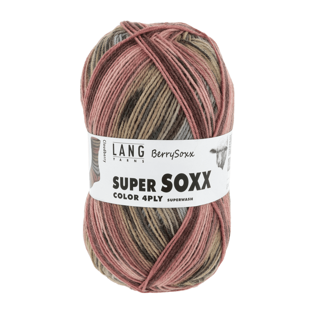 Lang Yarns Sock Yarn Salmon / Yellow - Cloudberry LANGYARNS | Sock Yarn | SUPER SOXX COLOUR | 4-Ply | 901