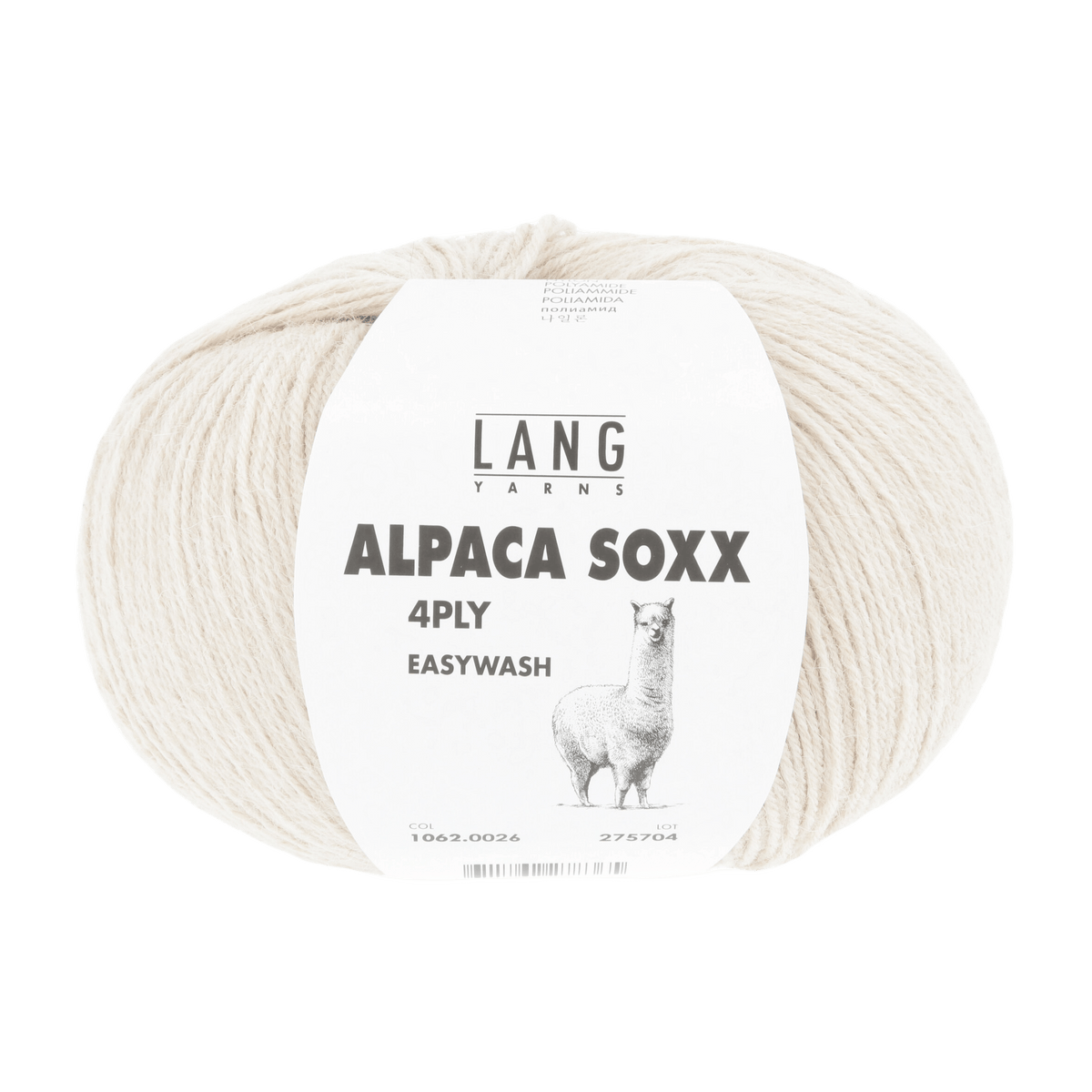 Lang Yarns Sock Yarn Sand Mélange LANGYARNS | Sock Yarn | Alpaca Soxx | 4-Ply | 1062