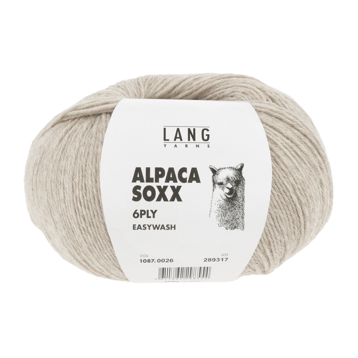 Lang Yarns Sock Yarn Sand Mélange LANGYARNS | Sock Yarn | Alpaca Soxx | 6-Ply | 1087