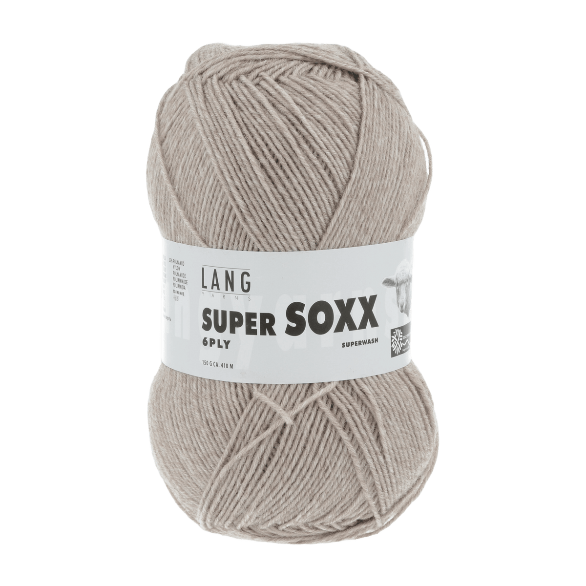 Lang Yarns Sock Yarn Sand Mélange LANGYARNS | Sock Yarn | SUPER SOXX | 6-Ply | 907