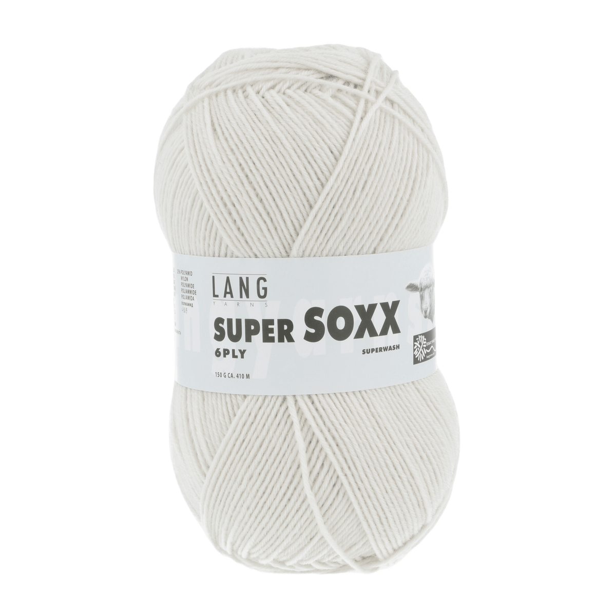 Lang Yarns Sock Yarn Silver LANGYARNS | Sock Yarn | SUPER SOXX | 6-Ply | 907