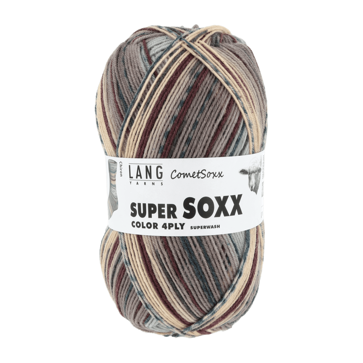 Lang Yarns Sock Yarn Stone / Brown - Chiron LANGYARNS | Sock Yarn | SUPER SOXX COLOUR | 4-Ply | 901