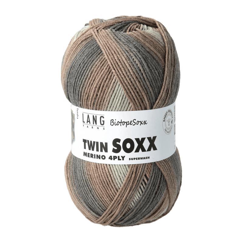 Lang Yarns Sock Yarn Tundra | Brown / Green / Ochre LANGYARNS | Twin Soxx Merino | 4 PLY | 948