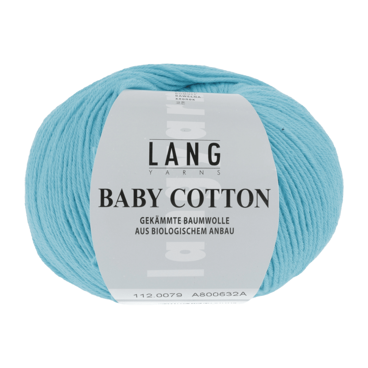 Lang Yarns Sock Yarn Turquoise LANGYARNS | Baby Yarn | Baby Cotton | 4-Ply | 112