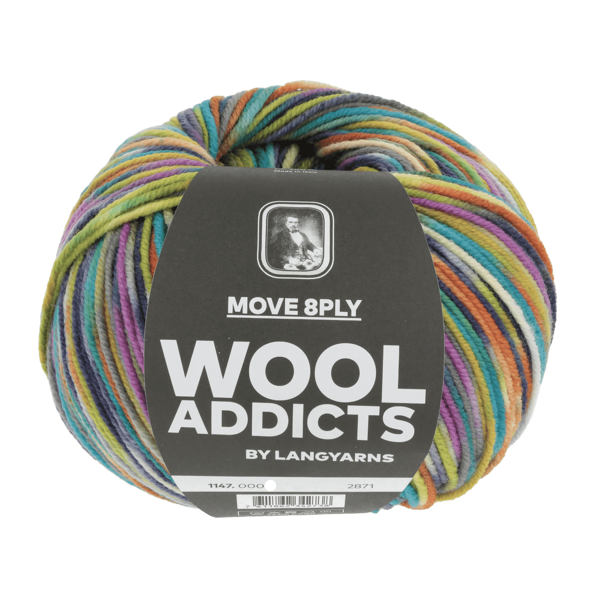 Lang Yarns Sock Yarn Turquoise / Pink / Yellow LANGYARNS | WOOL ADDICTS | Sock Yarn | MOVE | 8-Ply | 1147