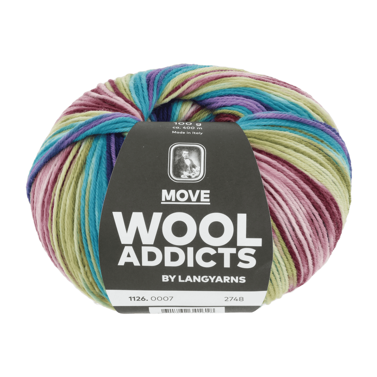 Lang Yarns Sock Yarn Turquoise / Red / Yellow LANGYARNS | WOOL ADDICTS | Sock Yarn | MOVE | 4-Ply | 1126