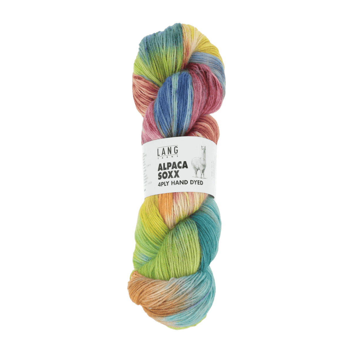 Lang Yarns Sock Yarn Turquoise / Yellow / Red LANGYARNS | Sock Yarn | Alpaca Soxx | 4-Ply | Hand-Dyed | 1132