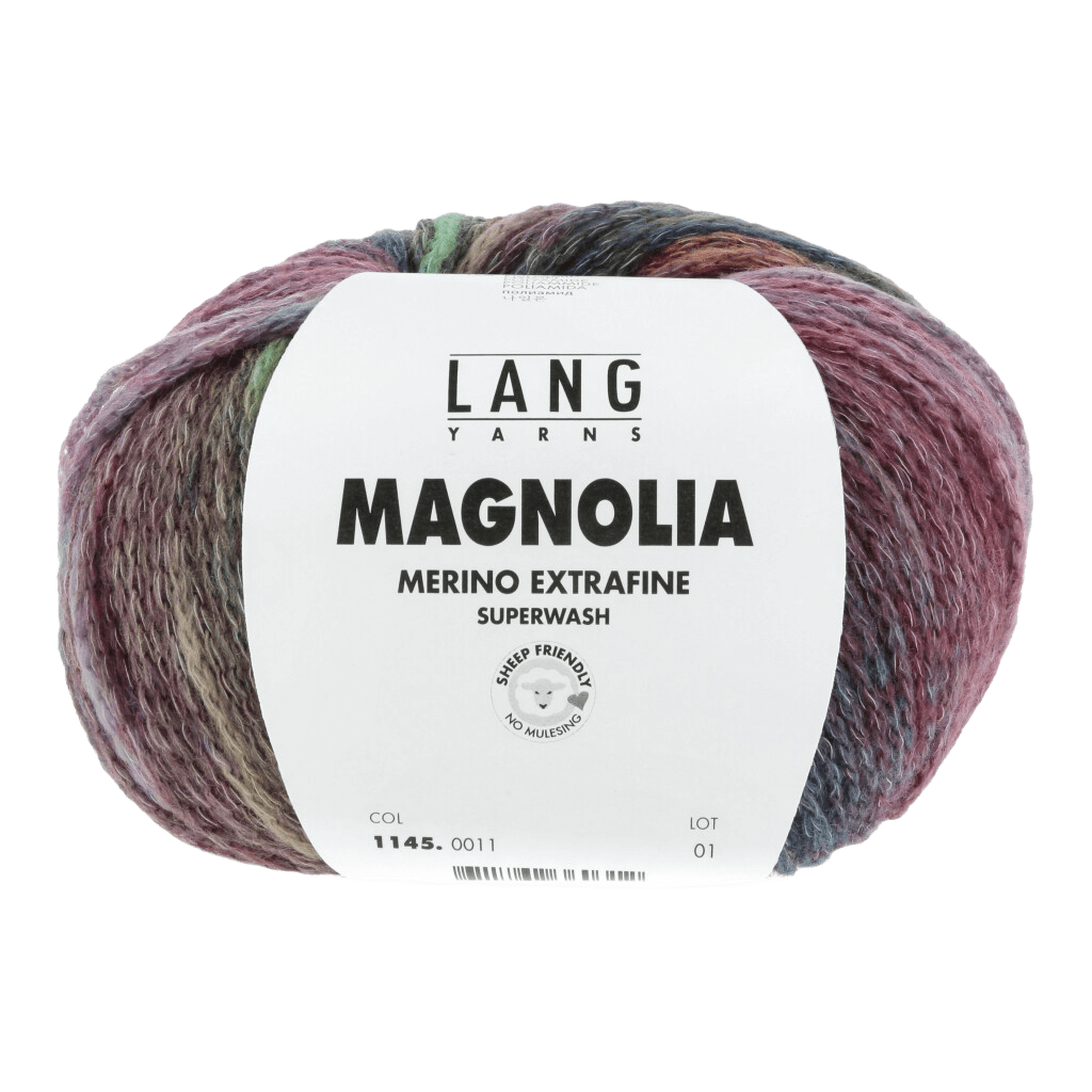 Lang Yarns Sock Yarn Violet / Orange / Turquoise LANGYARNS | Magnolia | Worsted / Aran | 1145
