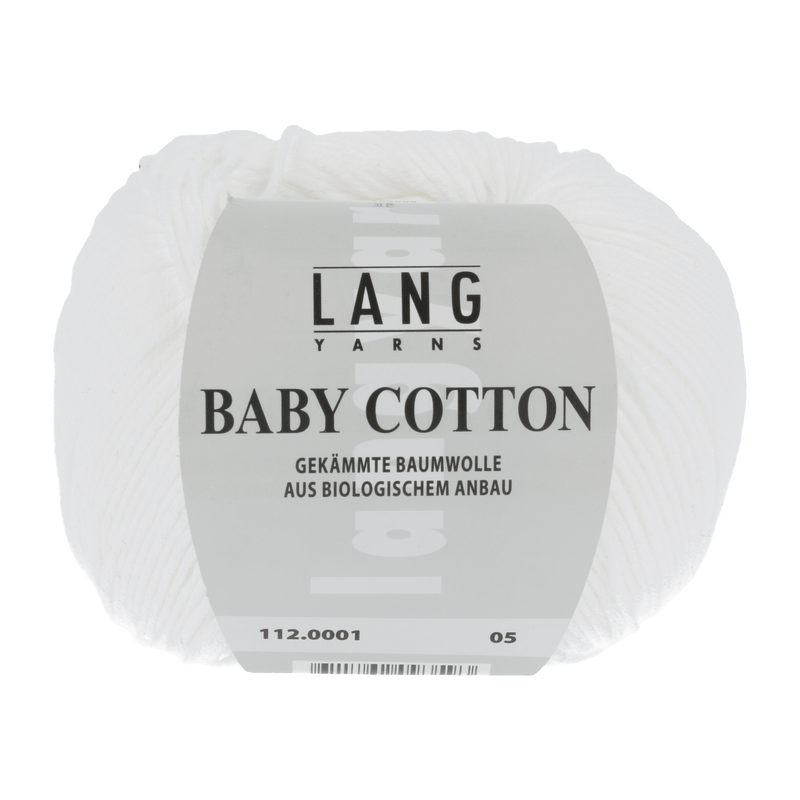 Lang Yarns Sock Yarn White LANGYARNS | Baby Yarn | Baby Cotton | 4-Ply | 112