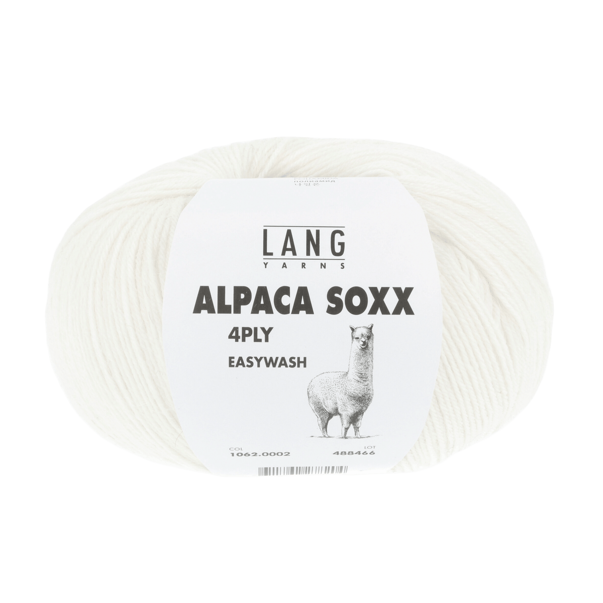 Lang Yarns Sock Yarn White LANGYARNS | Sock Yarn | Alpaca Soxx | 4-Ply | 1062