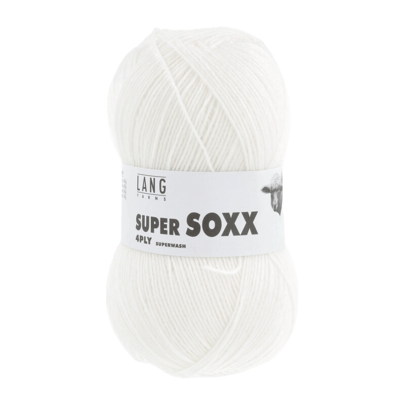 Lang Yarns Sock Yarn White LANGYARNS | Sock Yarn | SUPER SOXX | 4-Ply | 642