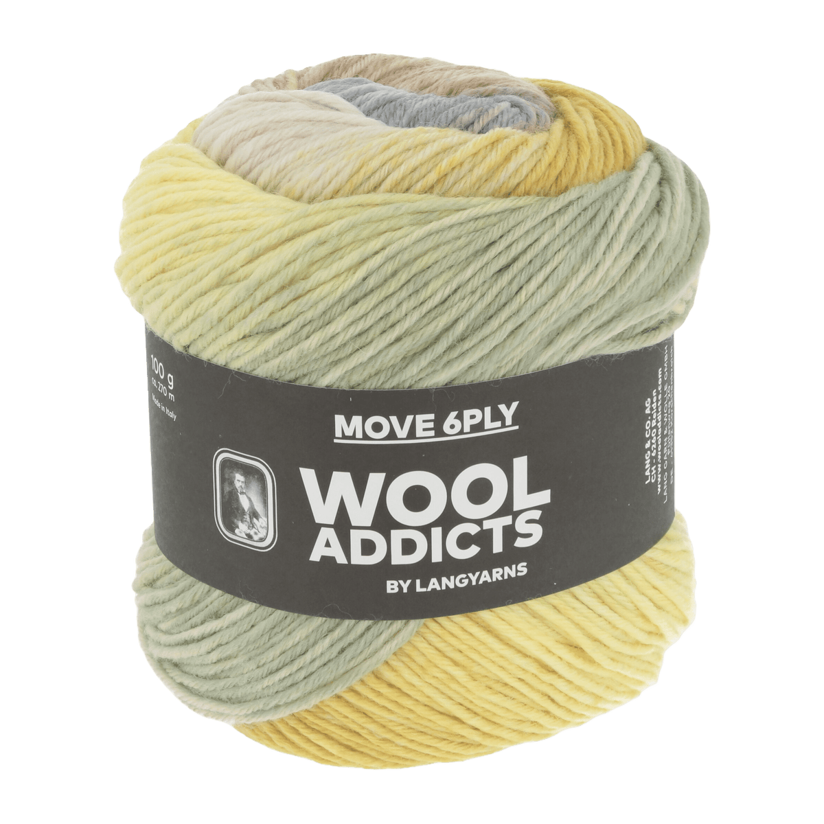Lang Yarns Sock Yarn Yellow / Camel / Light Blue LANGYARNS | WOOL ADDICTS | Sock Yarn | MOVE | 6-Ply | 1146