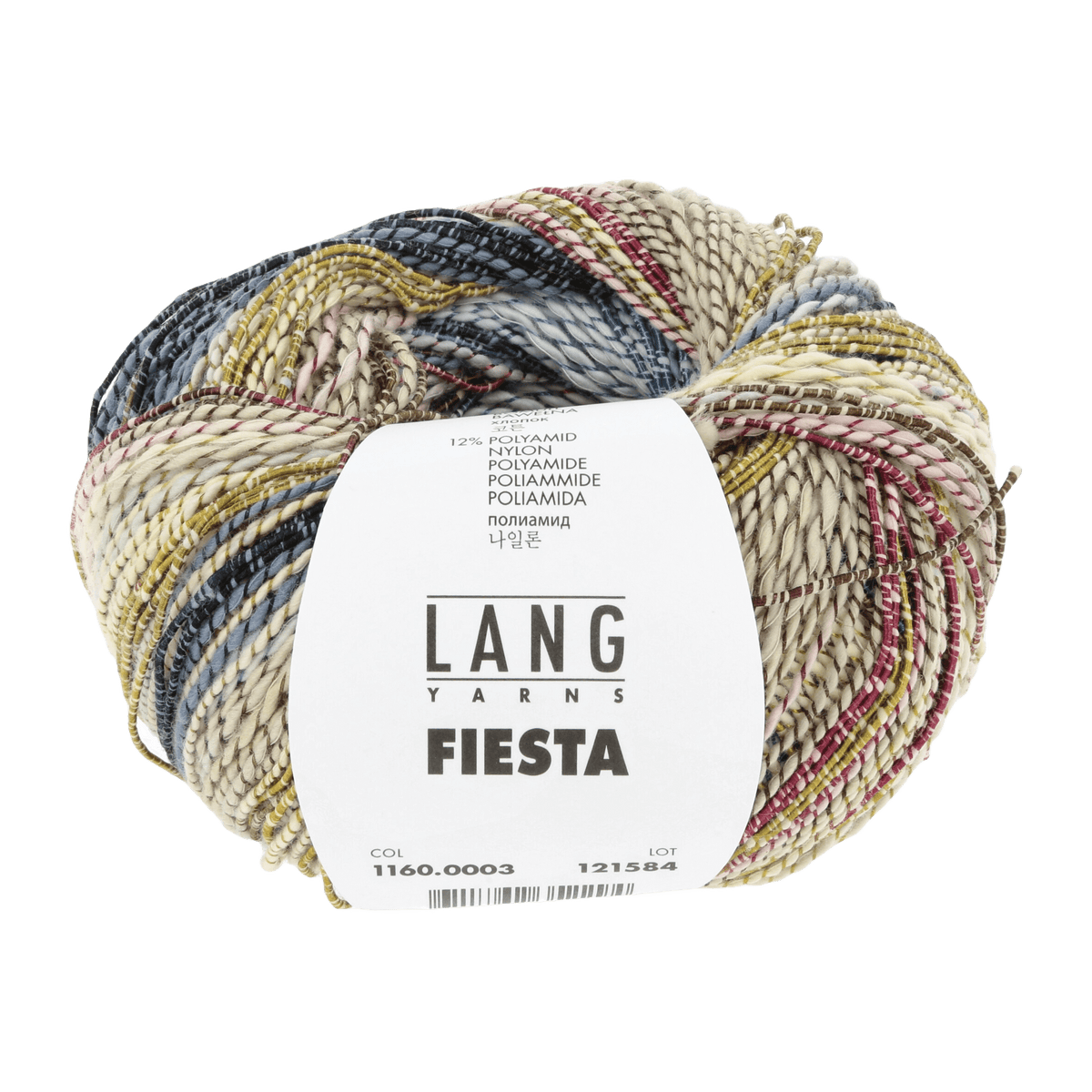 Lang Yarns Sock Yarn Yellow / Dark Blue / Rose / Beige LANGYARNS | Fiesta | DK | 1160