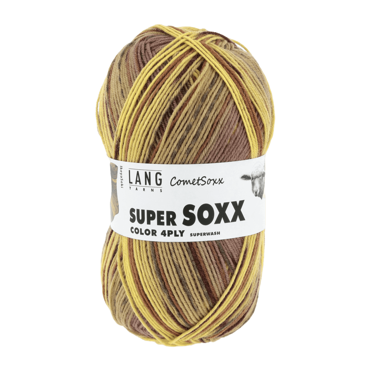 Lang Yarns Sock Yarn Yellow / Dusky Pink - Ikeya-Seki LANGYARNS | Sock Yarn | SUPER SOXX COLOUR | 4-Ply | 901