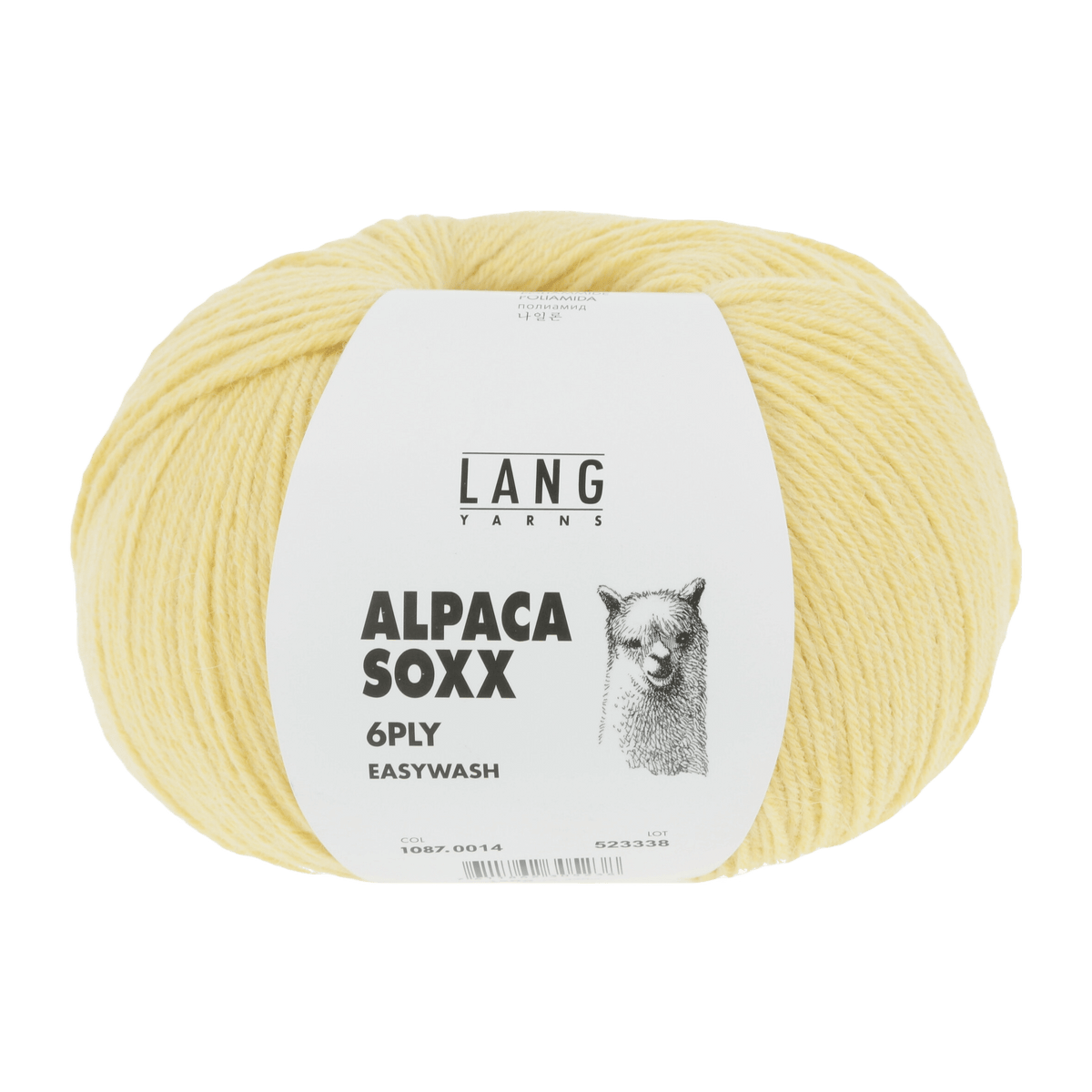 Lang Yarns Sock Yarn Yellow LANGYARNS | Sock Yarn | Alpaca Soxx | 6-Ply | 1087